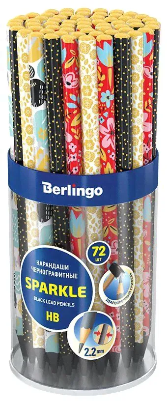 Berlingo Набор чернографитных карандашей Sparkle 72 шт (BP01140)-0