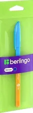 Ручка шариковая Berlingo "Skyline", светло-синяя, 0,7мм, игольчатый стержень, грип, пакет/305552