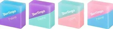 Ластик Berlingo "Haze ", прямоугольный, цвета ассорти, 34*34*14мм/285491-0